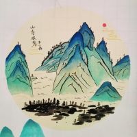 沙河市第一私立学校学生水墨作品